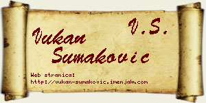 Vukan Šumaković vizit kartica